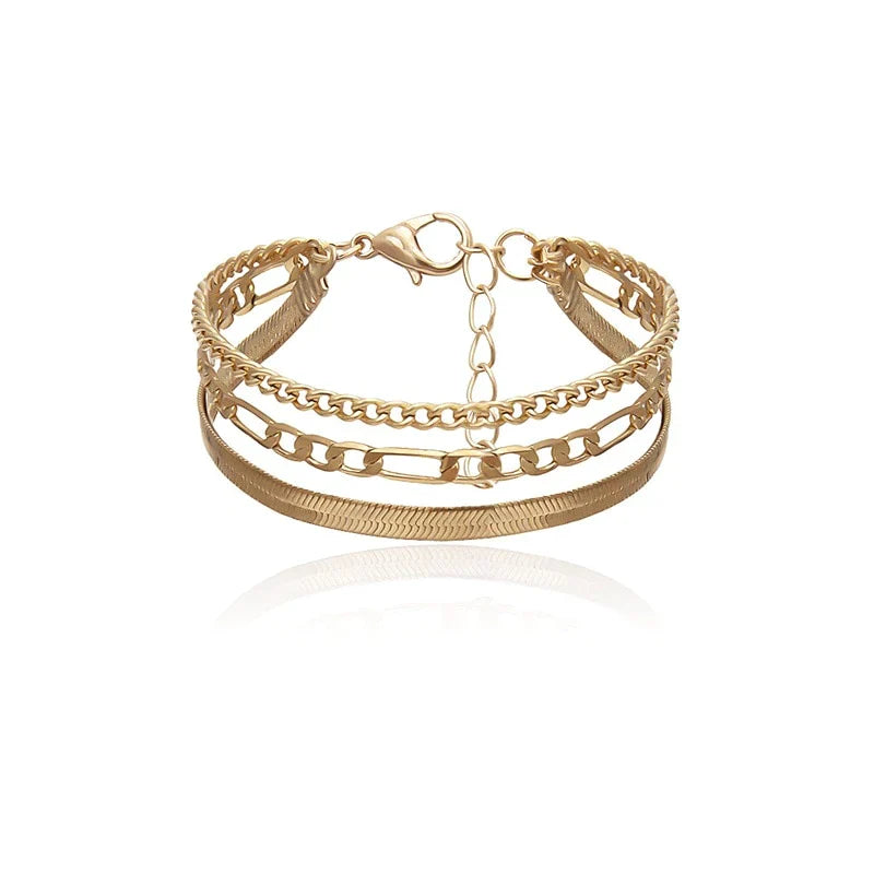 Armband Set 3-delig Zilver Ketting