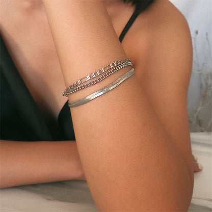 Armband Set 3-delig Zilver Ketting