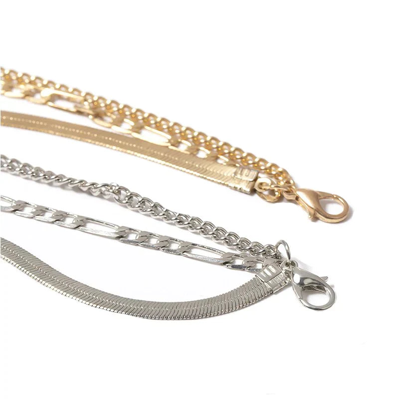 Armband Set 3-delig Zilver Ketting