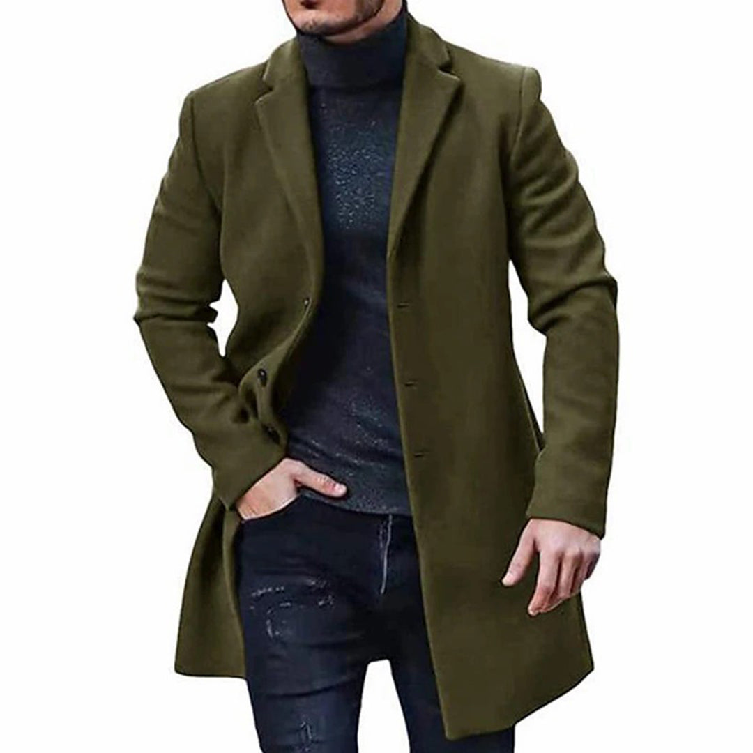 Heren Winterjas Warm en Waterdicht Donker Blauw