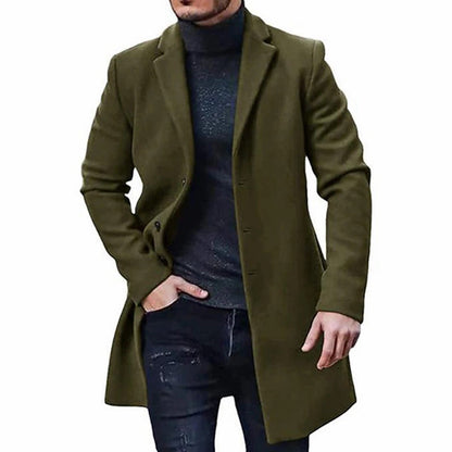 Heren Winterjas Warm en Waterdicht Donker Blauw