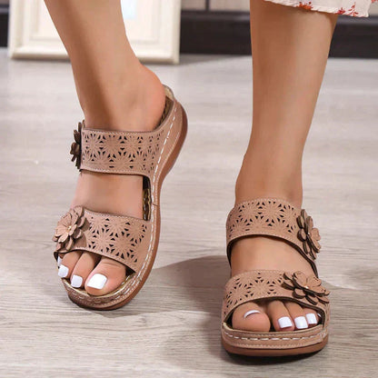 Velanora Orthosandalen - Wedge sandalen met bloemenpatroon