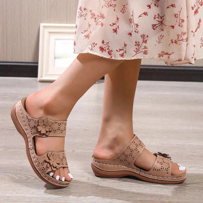 Velanora Orthosandalen - Wedge sandalen met bloemenpatroon