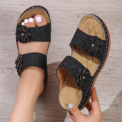 Velanora Orthosandalen - Wedge sandalen met bloemenpatroon