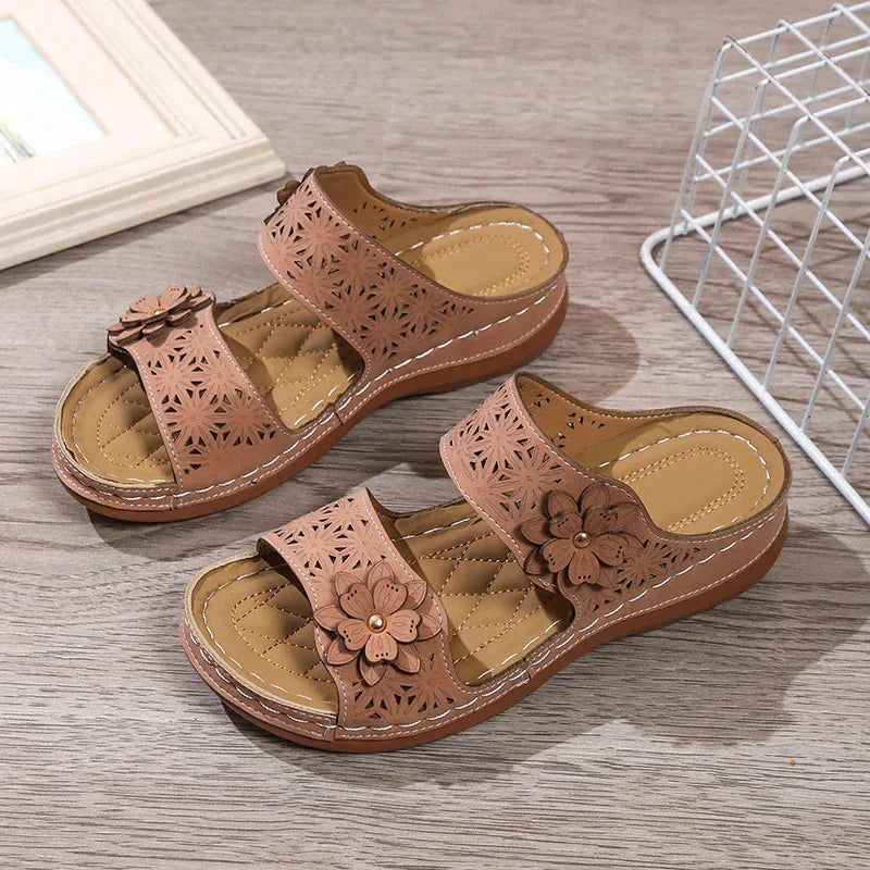 Velanora Orthosandalen - Wedge sandalen met bloemenpatroon