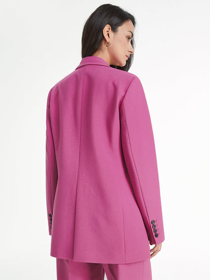 Oversized Blazer Effen Kleur Stijlvol Lange Jas