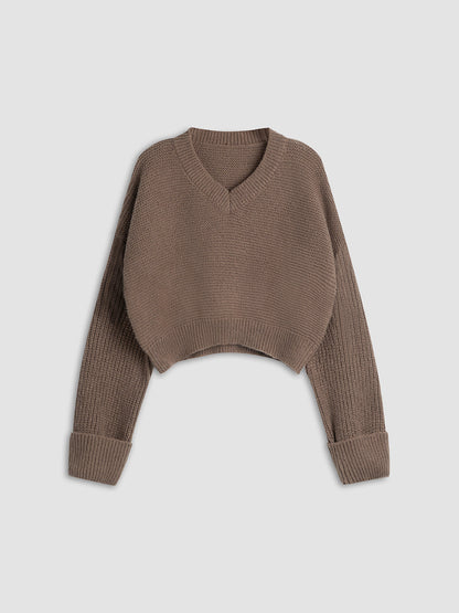 Dames Pullover V-Hals Zacht en Stijlvol - Mode Vibes