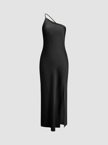 Satijnen jurk Bruiloft Feestelijk Elegante Kort Modelo