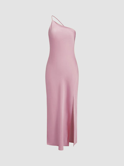 Satijnen jurk Bruiloft Feestelijk Elegante Kort Modelo