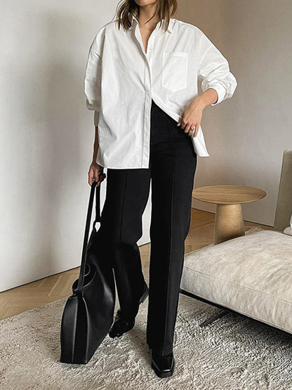 Damesblouse Oversized Klassiek Elegante Stijl