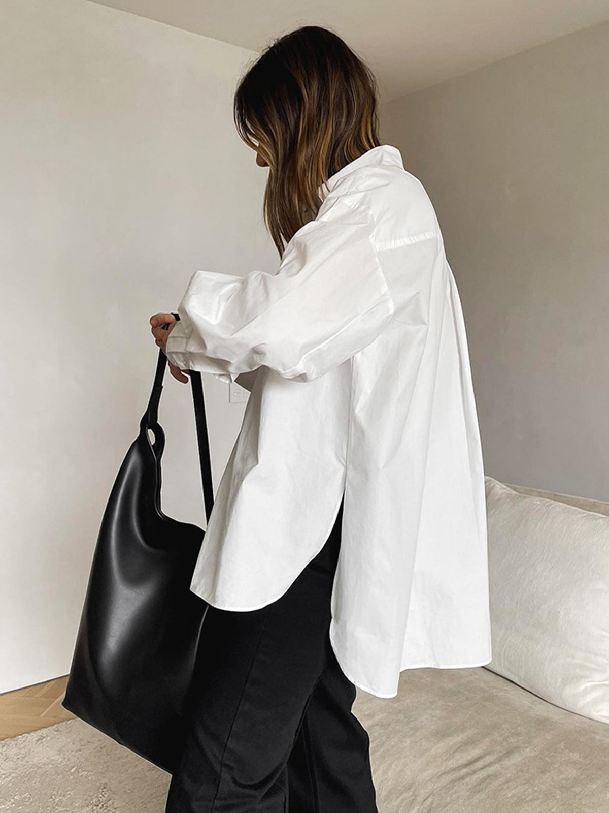 Damesblouse Oversized Klassiek Elegante Stijl