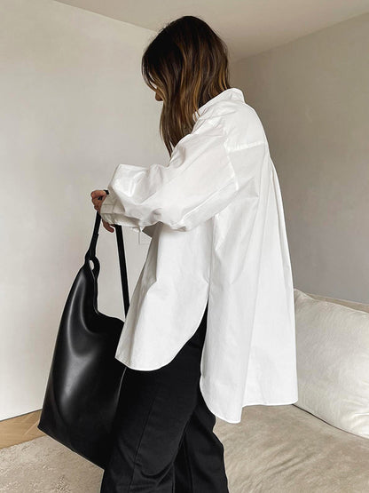 Damesblouse Oversized Klassiek Elegante Stijl