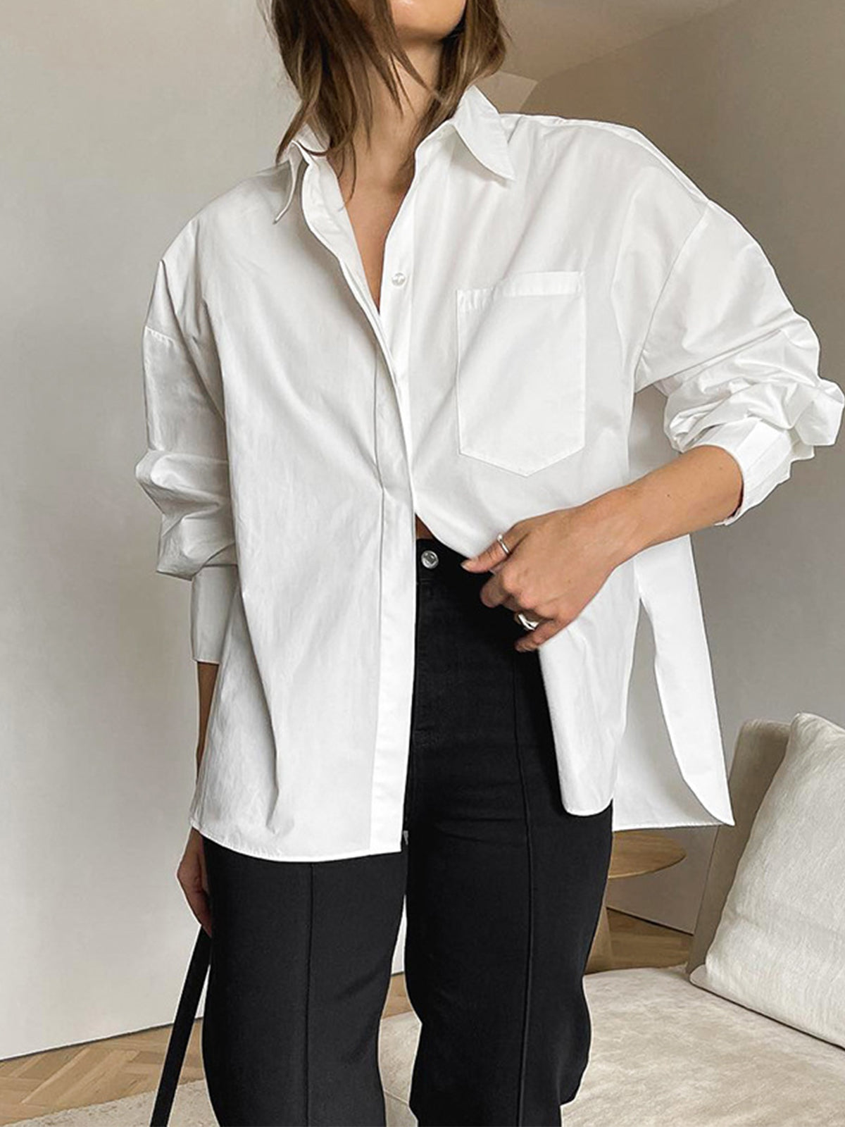 Damesblouse Oversized Klassiek Elegante Stijl - Mode Vibes