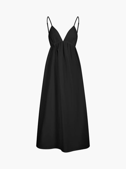Maxi Jurk Zomer Elegant Rugloos Met Cut-Out