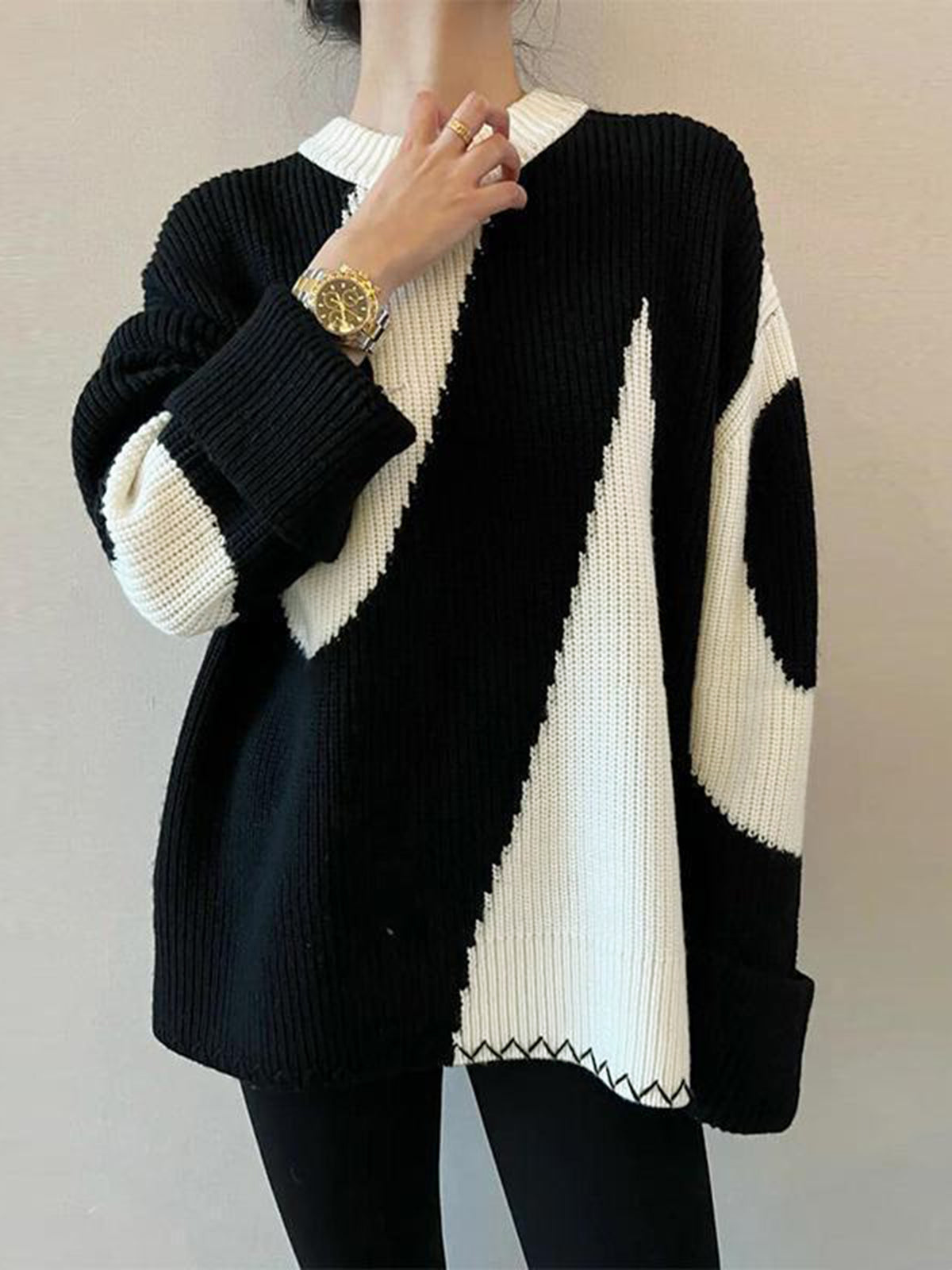 Dames Trui Zebra Print Oversized Comfortabel - Mode Vibes
