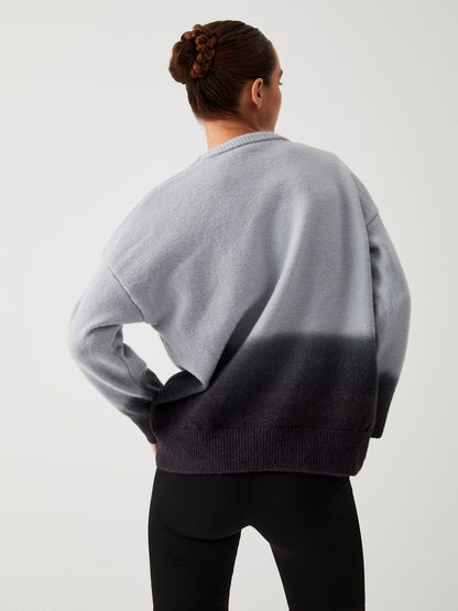 Plus Size Ombre Trui voor Vrouwen Donkergrijs