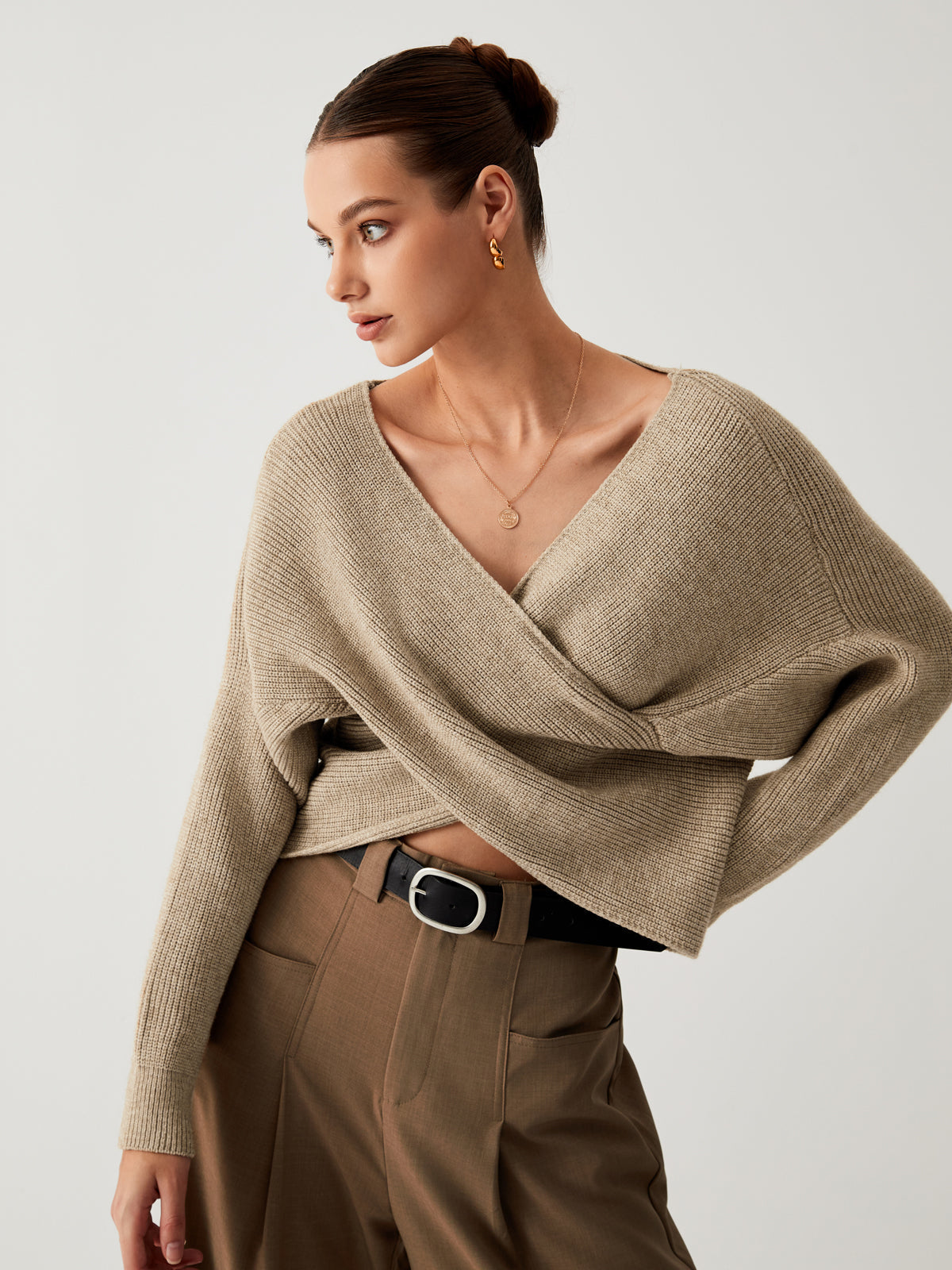Dames Oversized Trui Sienna Bruin