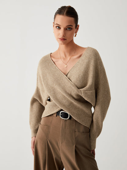 Dames Oversized Trui Sienna Bruin - Mode Vibes
