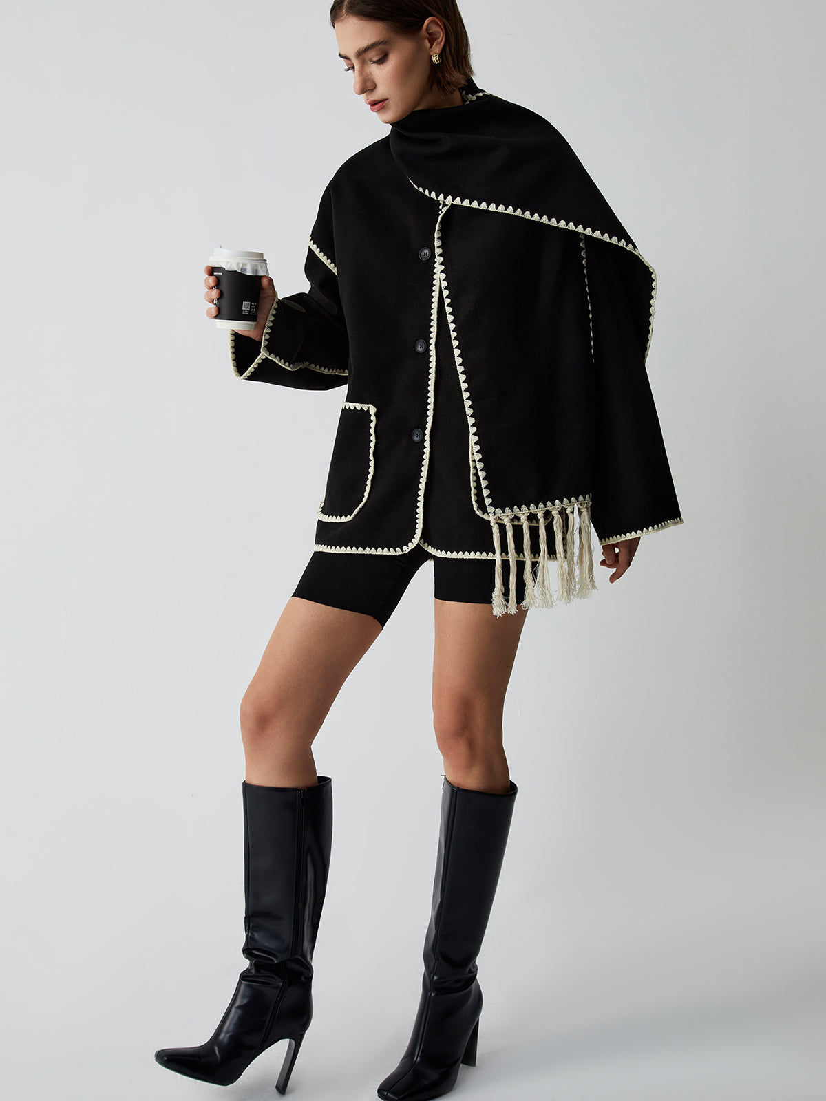 Amella | Maglione elegante con sciarpa abbinata