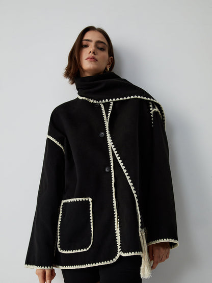Amella | Maglione elegante con sciarpa abbinata