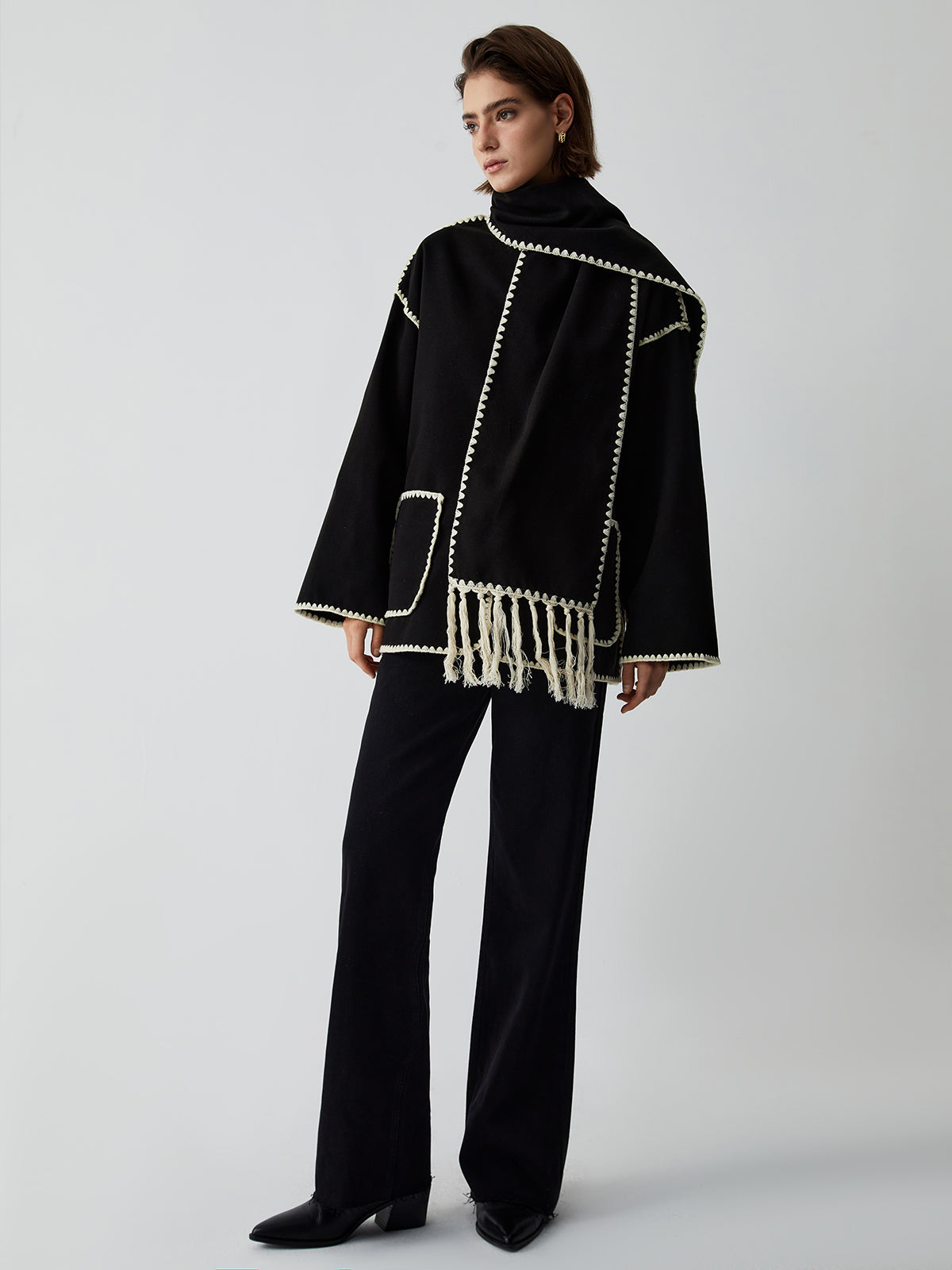 Amella | Maglione elegante con sciarpa abbinata