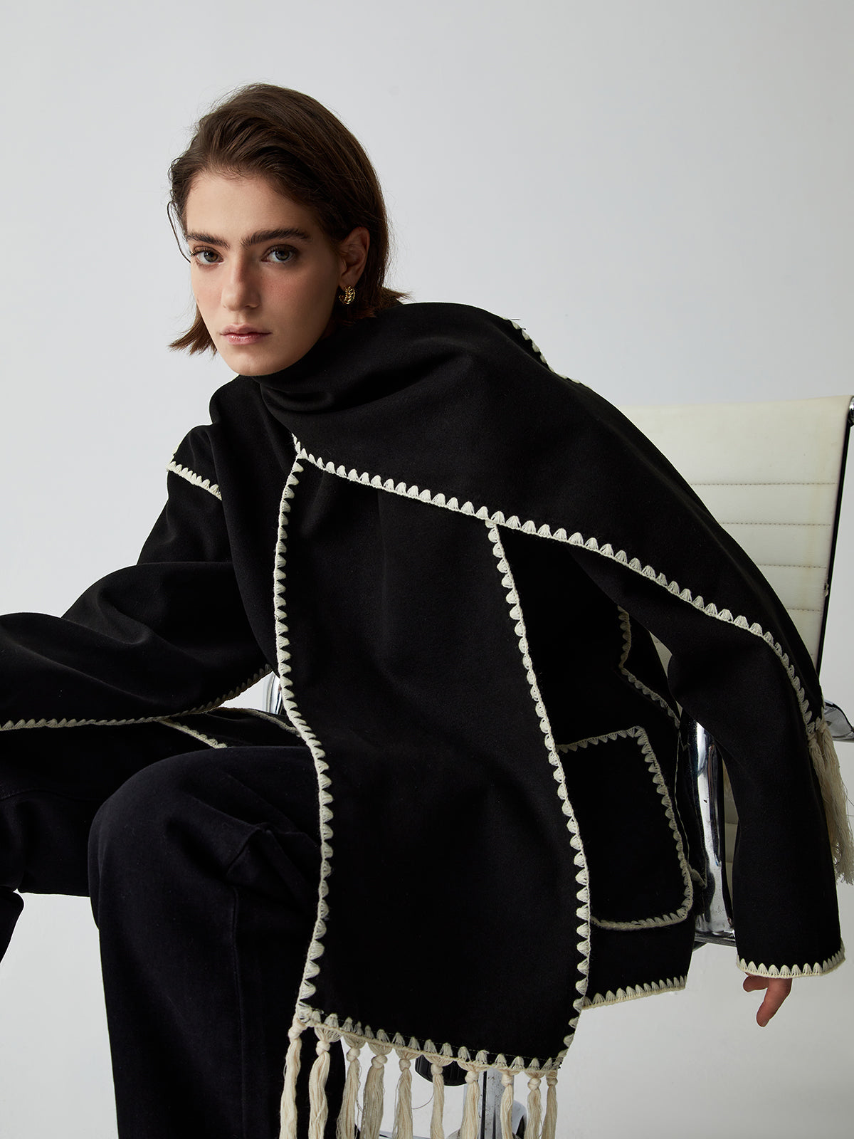 Amella | Maglione elegante con sciarpa abbinata