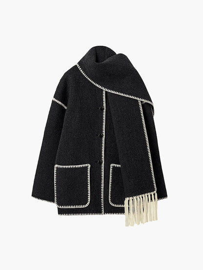 Amella | Maglione elegante con sciarpa abbinata