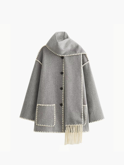 Amella | Maglione elegante con sciarpa abbinata