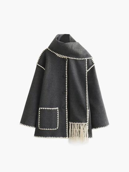Amella | Maglione elegante con sciarpa abbinata