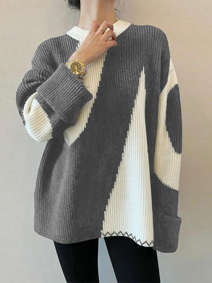Dames Trui Zebra Print Oversized Comfortabel