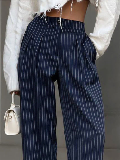 Vrouwen Pantalon Gestreept Luchtig Zomerse Stijl