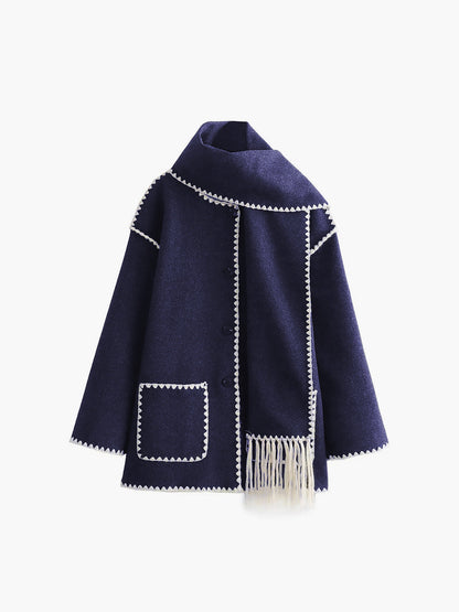 Amella | Maglione elegante con sciarpa abbinata