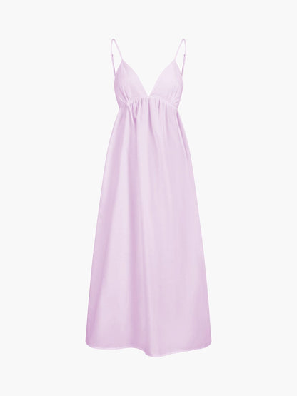 Maxi Jurk Zomer Elegant Rugloos Met Cut-Out