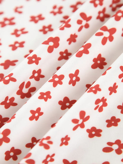 Vrouwelijke Bloemenjurk met Spaghettibandjes en Comfortabele Pasvorm