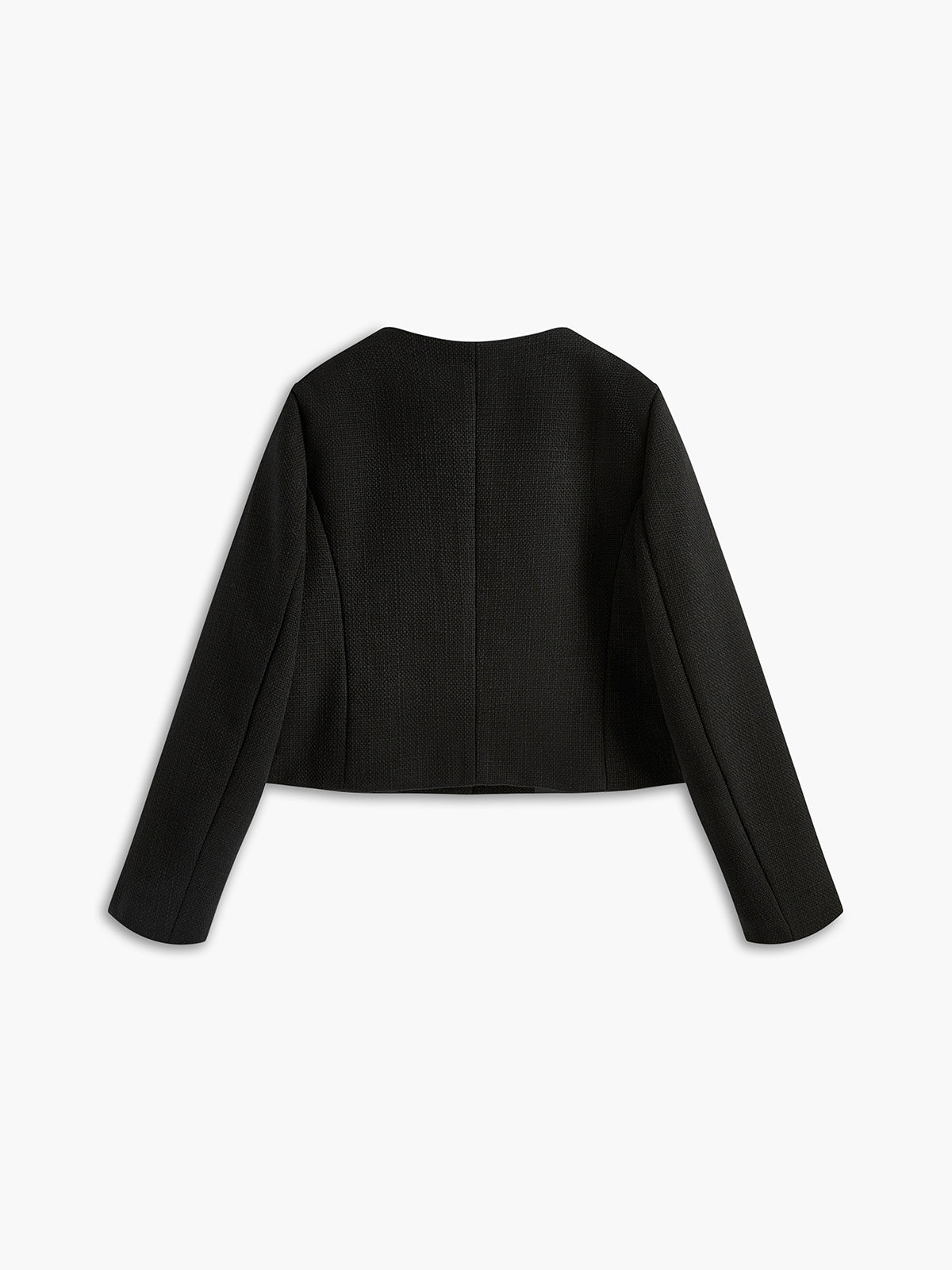 Tweed Blazer Zwart Goud Knoop Maatwerk Jas