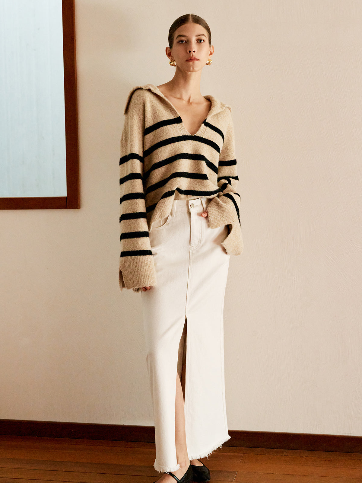 Dames Trui Oversized Streepjes Celina