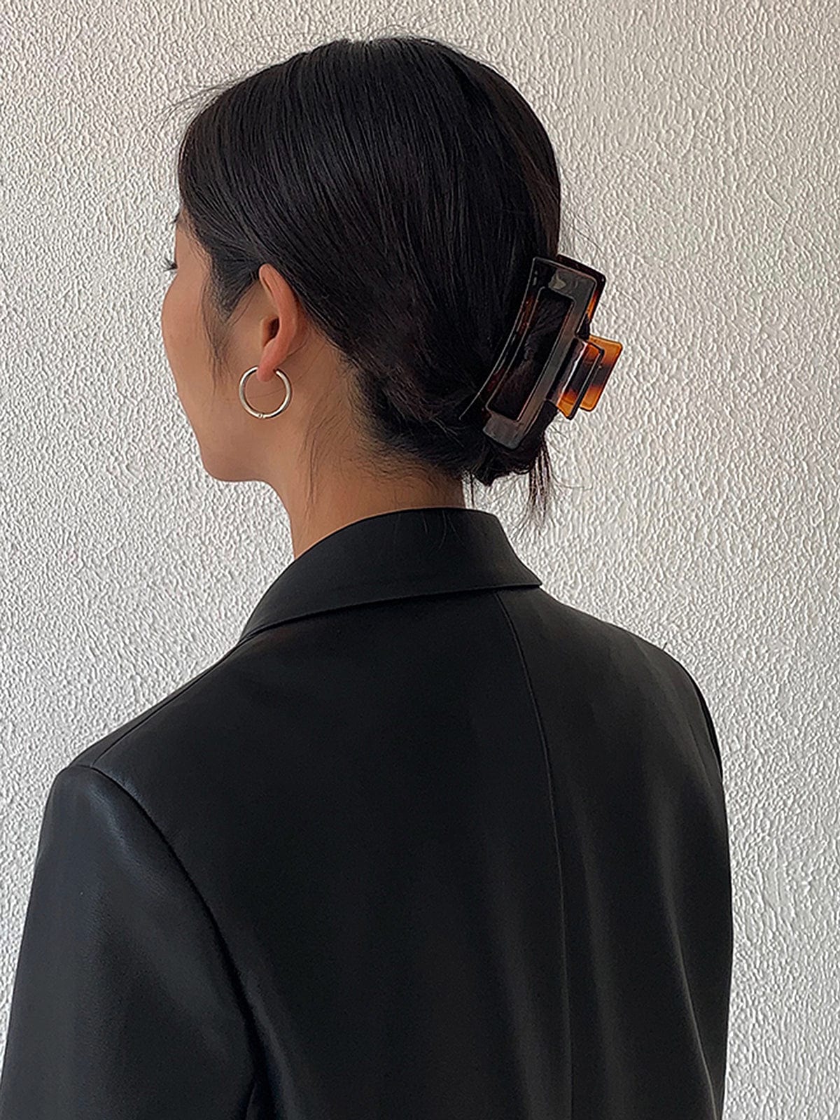 Kunstleder Blazer met Reverskraag voor Vrouw