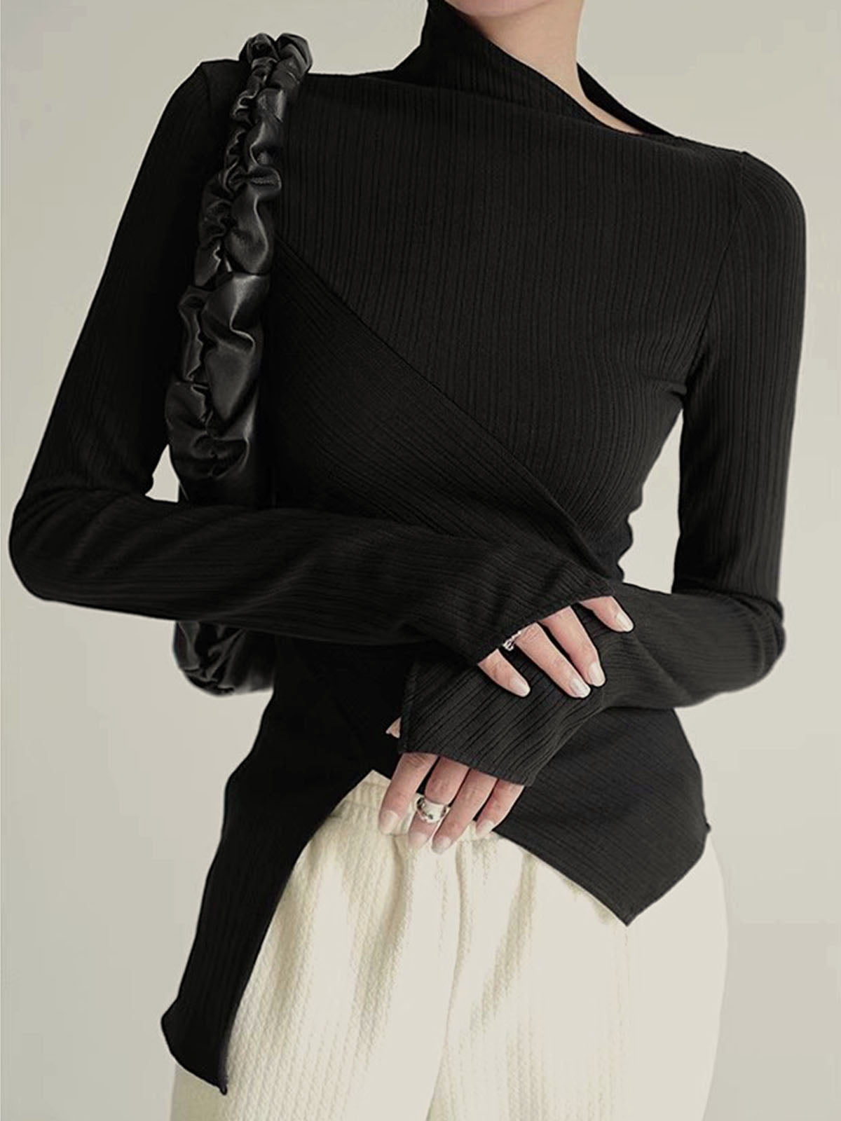 Dames Trui Asymmetrisch Snit Modieus Design - Mode Vibes