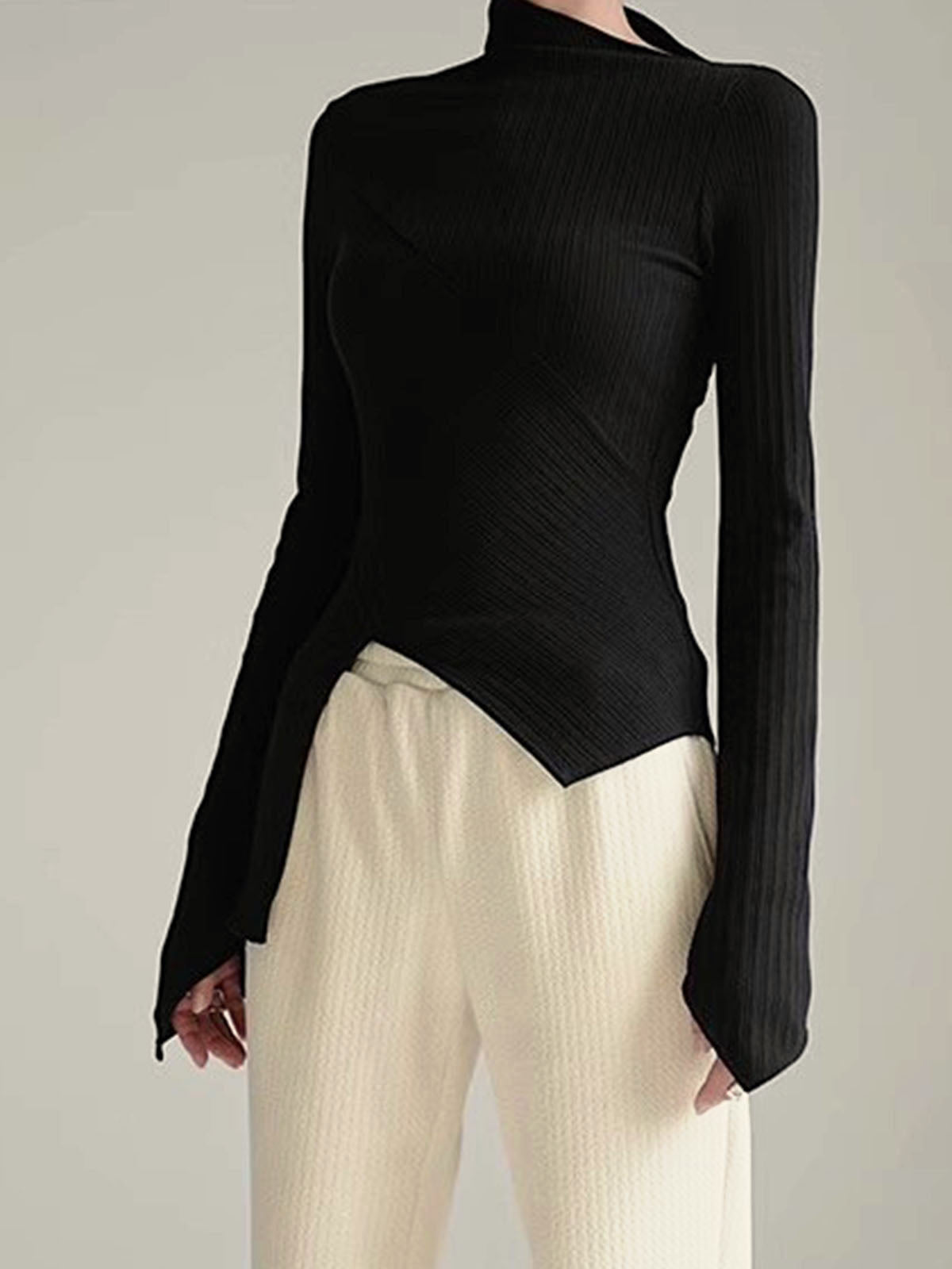 Dames Trui Asymmetrisch Snit Modieus Design