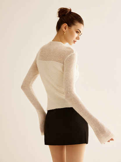 Witte Dames Sweater Zacht en Stijlvol