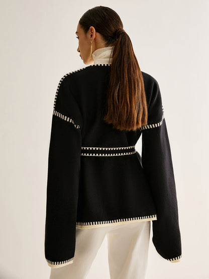 Dames Cardigan Riem Gebreid Warm en Stijlvol