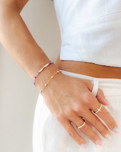 Kruis Ring met Detail Zilverkleurig Trendy Model