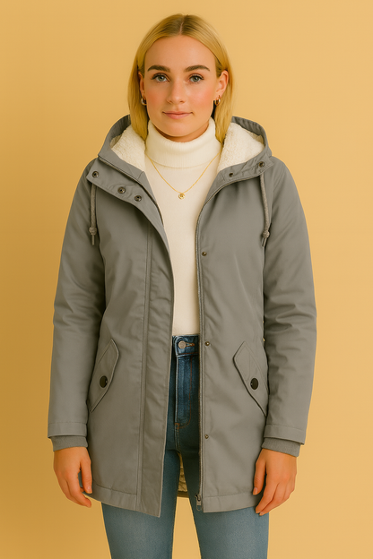 Dames Waterdichte Winterjas met Capuchon en Faux Fur Voering