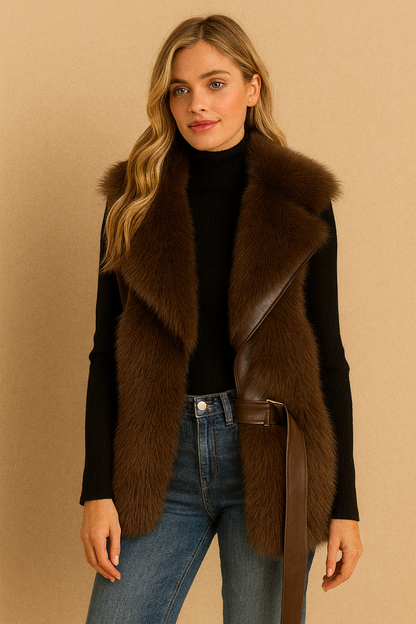 Dames Faux Fur Bodywarmer Stijlvol Warm Modieus - Mode Vibes