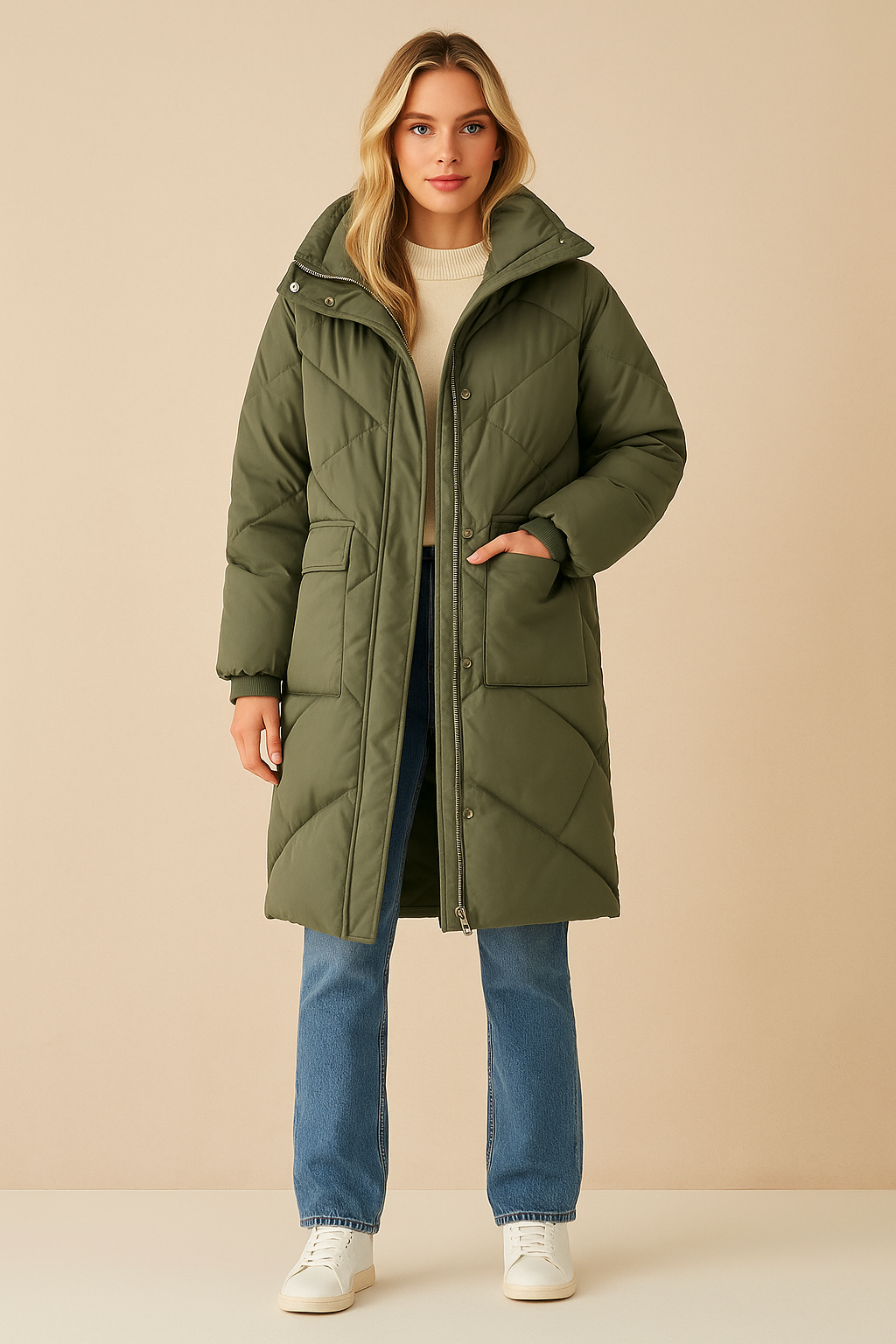 Dames Winterjas Warm Gewatteerd Middellang - Mode Vibes