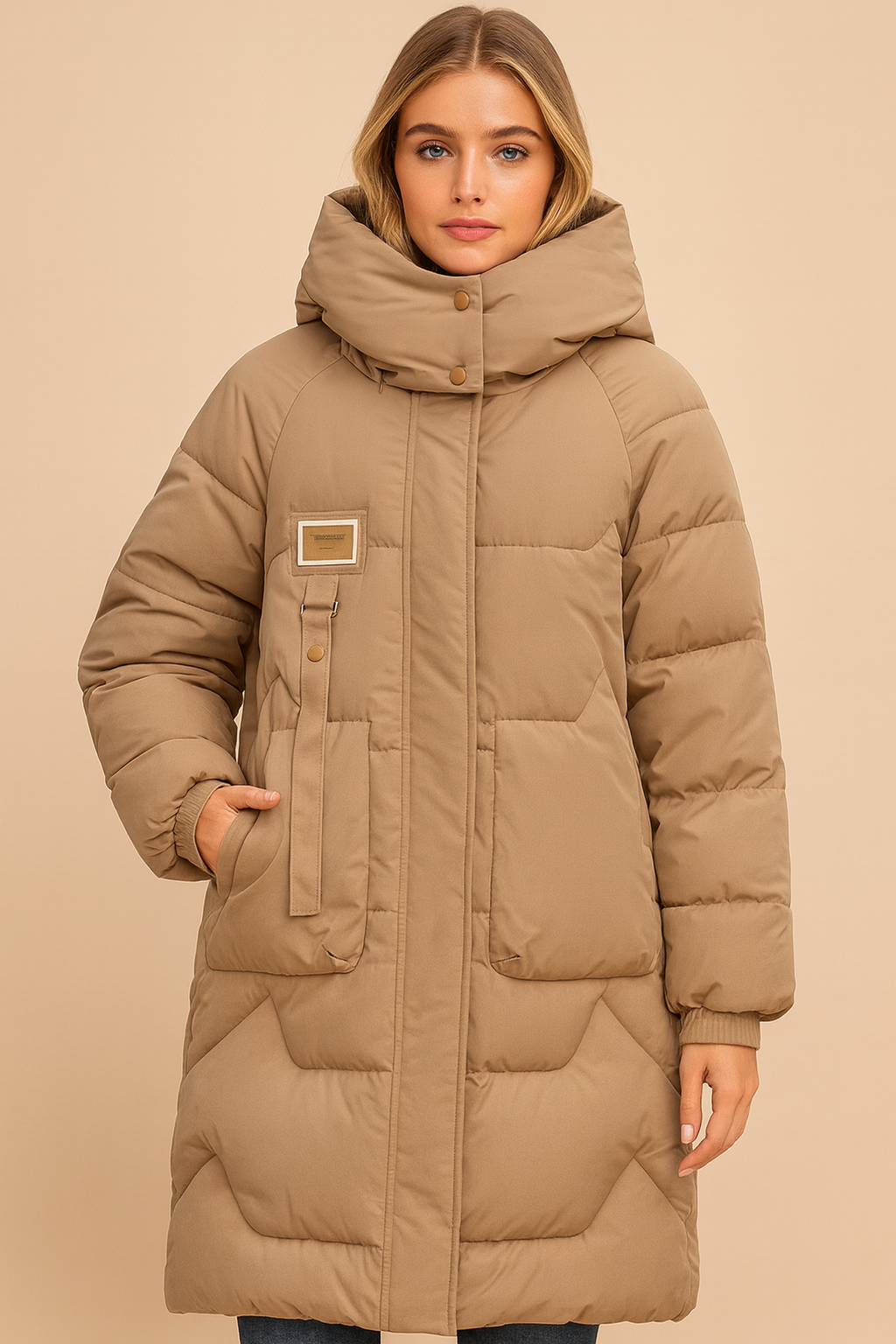 Dames Pufferjas Lange Gewatteerde Winterjas Korea Stijl - Mode Vibes