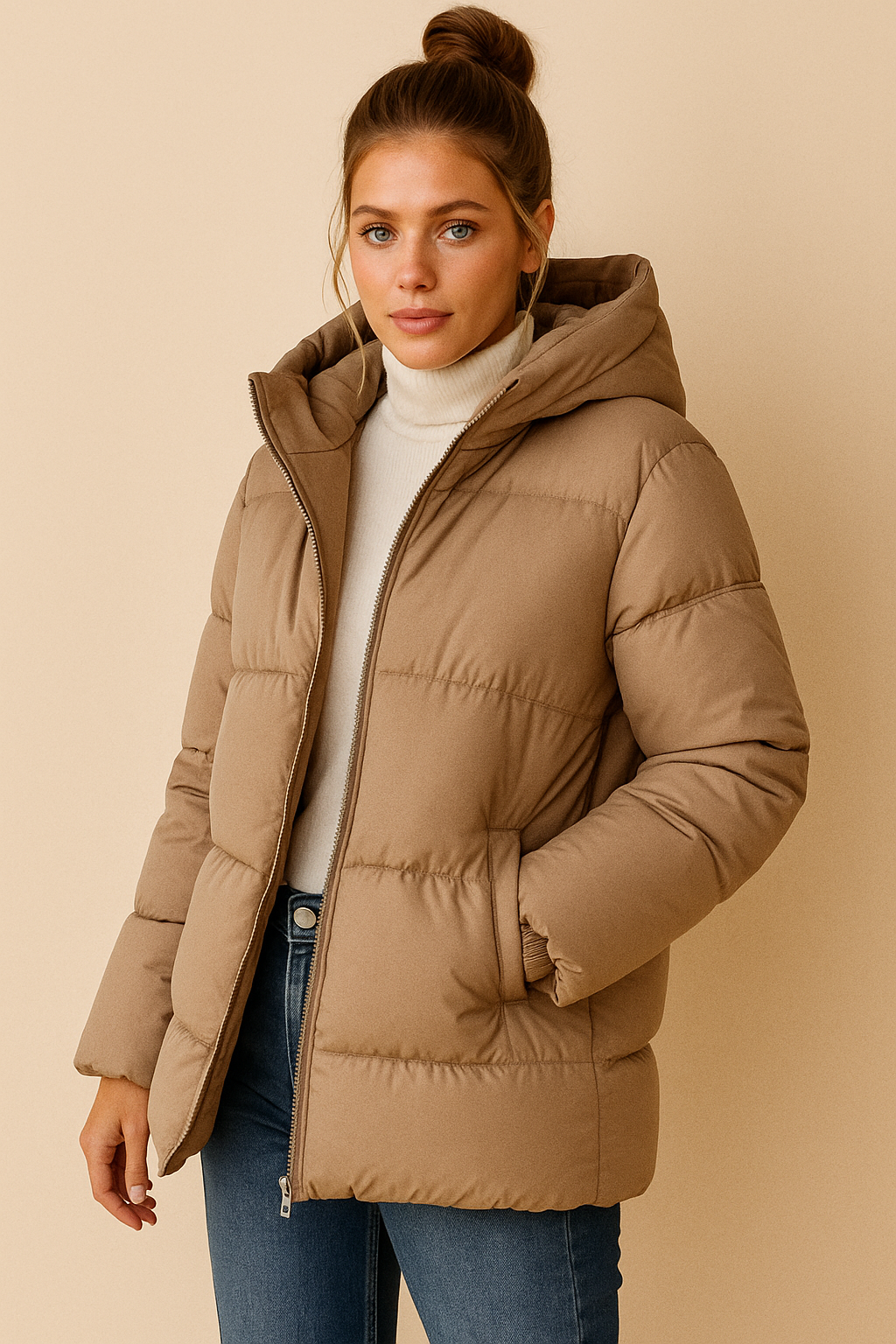 Dames Pufferjas Warm en Gewatteerd met Capuchon en Trendy Zaken - Mode Vibes