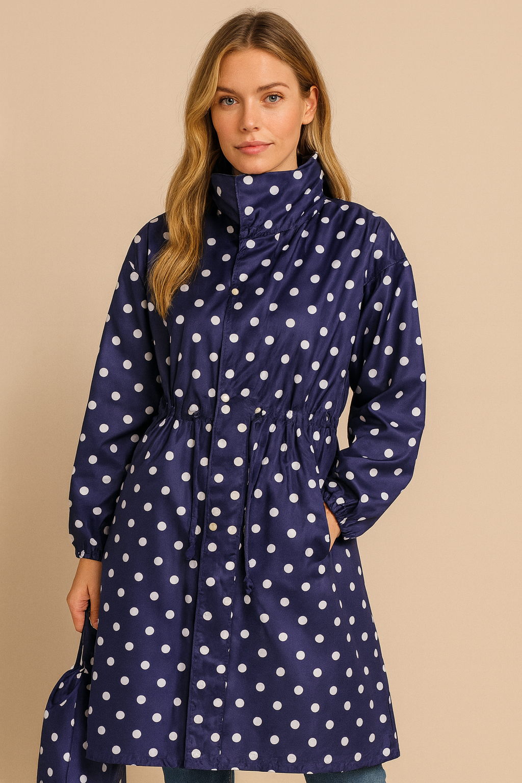 Dames Regenjas Lange Lichtgewicht Met Trendy Print - Mode Vibes