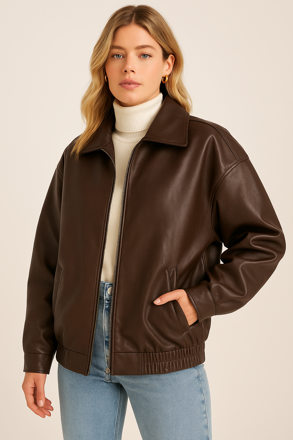 Dames Bomberjack Oversized Zwart Comfortabel