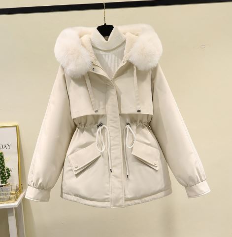 Oversized Katoenen Jassen Dame met Fluweel Voering